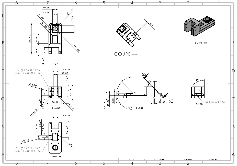 AutoCAD & SolidWorks Drawings sample work 4